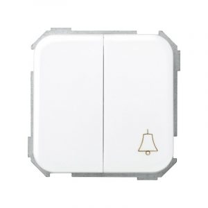 Grupo de 1 conmutador 10 AX 250V~ y 1 pulsador 10 A 250V~ con sistema de embornamiento rápido Simon 31