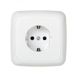 Base de enchufe schuko monobloc 16 A 250 V~ con disp. seguridad y sistema de embornamiento tornillo - Simon 31