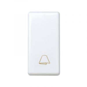 Pulsador con grabado campana 10 A 250V~ de medio elemento y sistema de embornamiento rápido Simon 27 Play