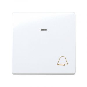 Pulsador con grabado campana 10 A 250V~, luminoso incorporado y sistema de embornamiento rápido Simon 27 Play