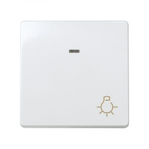 Pulsador con grabado luz 10 A 250V~, luminoso incorporado y sistema de embornamiento rápido Simon 27 Play