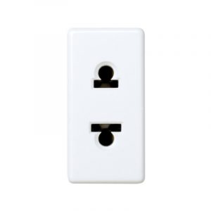 Base de enchufe bipolar mixta (europea-americana) 10 A 250V~ de medio elemento con emb. a tornillo Simon 27 Play