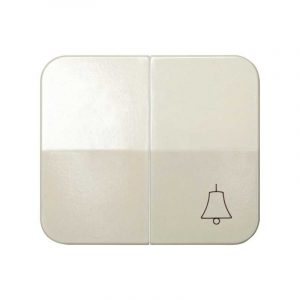 Tecla doble con grabado campana para grupo 1 conmutador y 1 pulsador campana Simon 75 - Marfil