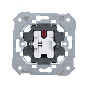 Pulsador 10 A 250V~ con luminoso incorporado y sistema de embornamiento rápido Simon 75