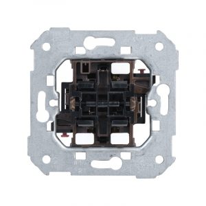 Grupo de 1 conmutador 10 AX 250V~ y 1 pulsador 10 A 250V~ con sistema de embornamiento rápido Simon 75