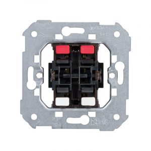 Grupo de 2 pulsadores 10 A 250V~ (2 entradas+2 salidas), apto mec.persianas sin sistema de enclavamiento con emb.rápido Simon 75