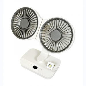 Ventilador doble con brazos articulados