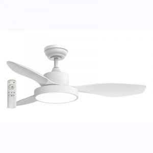 Ventilador de techo de 3 aspas ABS con lámpara led CCT.