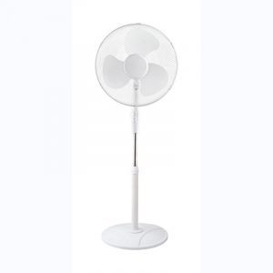 Ventilador de pie 16” blanco 40W – Altura regulable